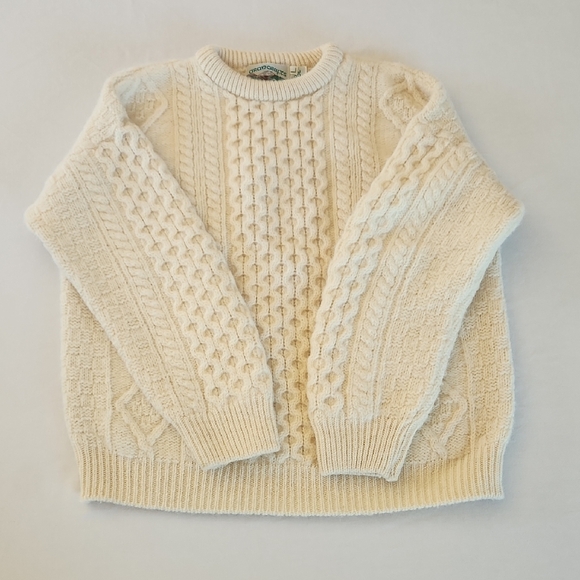 Aran Crafts Sweaters - Aran Crafts Irish Crew Neck Sweater - 100% Wool *PLS READ*